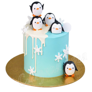 Детский торт Пингвины