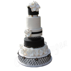 Свадебный торт Черно-белый