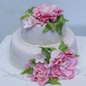 Свадебный торт «Пионы»